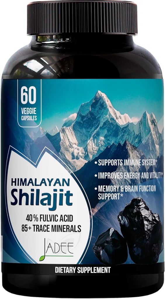 5000mg Himalayan Shilajit Capsules for Men & Women - 40% Fulvic Acid + 85+ Trace Minerals