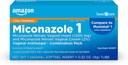 Basic Care Miconazole Nitrate Vaginal Indsæt 1200 mg og Miconazole Nitrate Cream 2 Kombination Vaginal Gær Infektion, Hvid, 0,32 Ounce (Pack of), 1 Greve