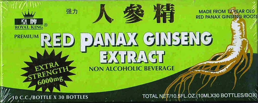 Royal King Red Panax Ginseng Extract 6000mg 10c. / flaske X 30 (pakning med 4)