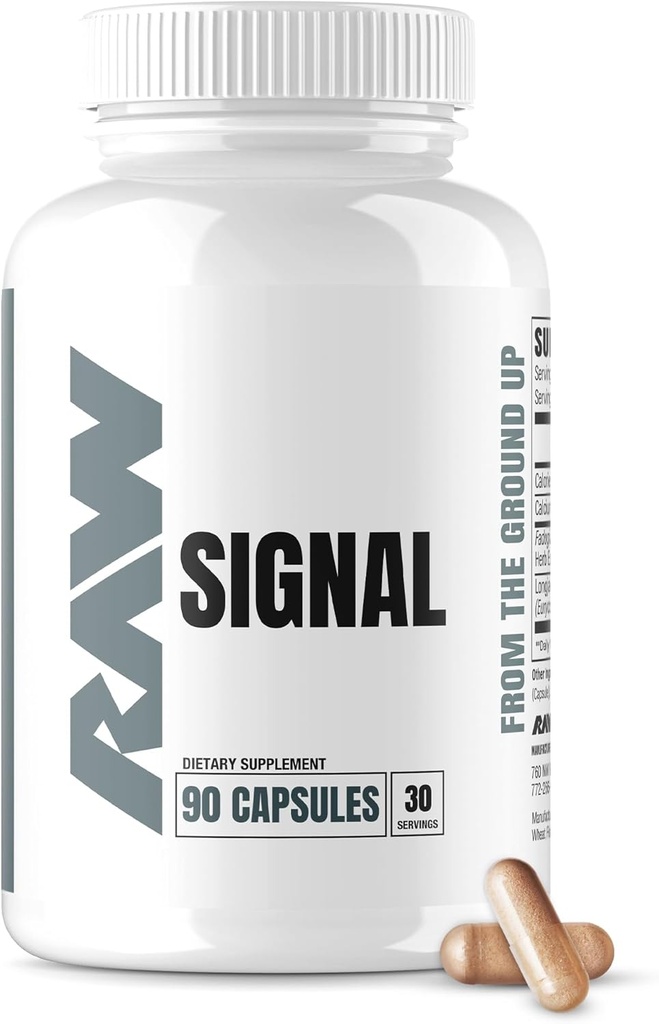 RAW Signal Fadogia Agrestis & Tongkat Ali Supplement, 90 Kapsler - Tongkat Ali for mænd med (Longjack Root Extract) & Fadogia Agrestis - Maksimér & Boost Mand ydeevne