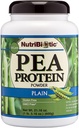 NutriBiotic Pea Protein Plain, 21 Oz | Low Carb Vegan Plant Protein Powder | 100% Grown & Processed in The USA | Deliciously Creamy & BCAA-Rich | Made Without Chemicals, GMOs & Gluten | Keto Friendly