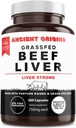 Ancient Origins Grass Fed Beef Lever To Måned Supply, Understøtter energiproduktion, Rengøring, fordøjelse, Immunitet og fuld krop Wellness, Ikke GMO, Fryse Tørret lever supplement, 360 kapsler