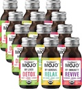 TEAONIC Wellness Shots - Variety Pack: Slap af, Revive, Detox Shots, USDA- Certified Organic Wellness Shots, 12 Pack, 2 Fl. Oz Hver