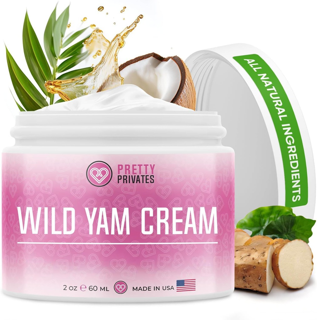 Organic Wild Yam Cream for Hormone Balance - Natural Wild Root for Hormone Support - Comfort Mood Sleep Menstruel Support til kvinder med Wild Yam Oil
