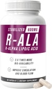 NERVE RENEW R- ALA Stabiliseret R Alpha Lipoic Acid 600 mg Nerve Support 60 Kapsler