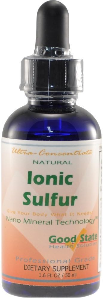 Good State Liquid Ionic Minerals - Sulfur Ultra Concentrate - (10 dråber er lig med 30 mg) (100 portioner pr. flaske)