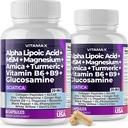 Sciatica Nerve Health Support - Sciatic Nerve Supplement kapsler med folinsyre, Pea, Glucosamin, MSM, vitamin B Complex, Alpha Lipoic Acid 300mg - Made in USA (60 Count (Pack of 2))
