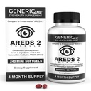 AREDS 2 SoftGels, 500 mg C-vitamin, 400 IE E-vitamin, 10 mg Lutein, 2 mg Zeaxanthin, 80 mg zink, 2 mg kobber - understøtter øjensundhed - 240 Mini SoftGels (Four Month Supply)