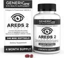 AREDS 2 SoftGels, 500 mg C-vitamin, 400 IE E-vitamin, 10 mg Lutein, 2 mg Zeaxanthin, 80 mg zink, 2 mg kobber - understøtter øjensundhed - 240 Mini SoftGels (Four Month Supply)