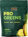 Pro Greens Powder - Ananas Aromatic Aromatic 124; Vegan Daily Greens Supplement- 124; Detox, fordøjelsesfremmende & immunsupport- 124; Non- GMO, Antioxidants - 124; 300g (30 Servere)