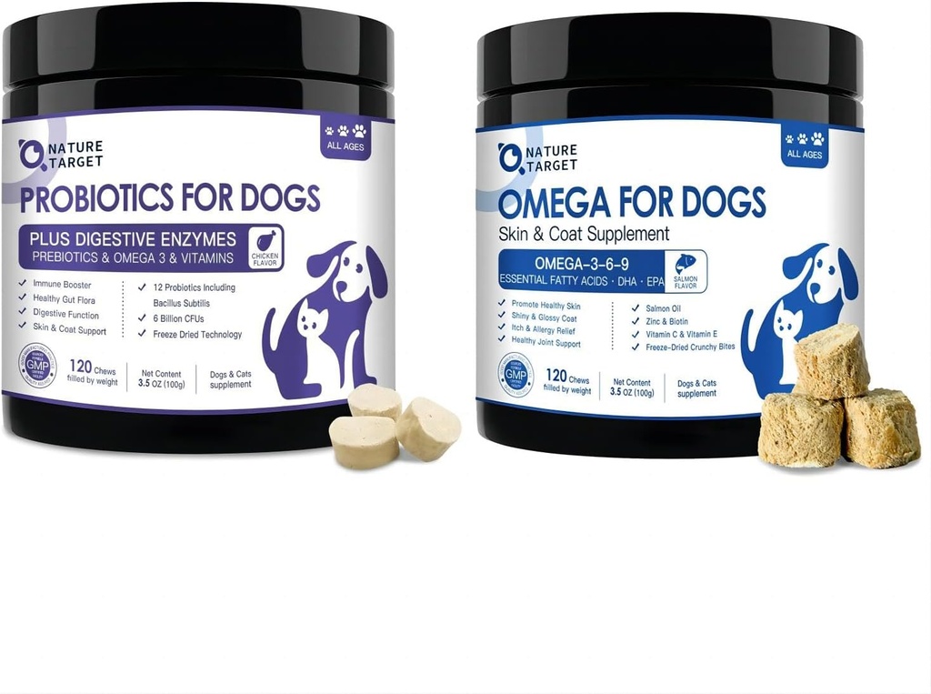 NATUR TARGET Probiotika til hunde - Omega 3 Fiskeolie til hunde