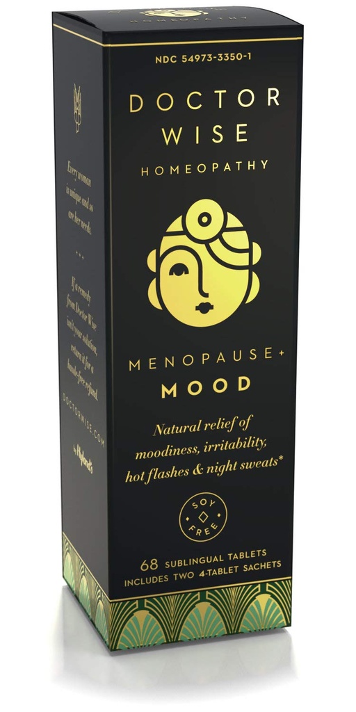 Hyland 's Doctor Wise Mood Gentle Natural Relief of Moodiness Irritability Hot Flashs and Night Sweats Quick Opløsning Tablets, 68 Greve