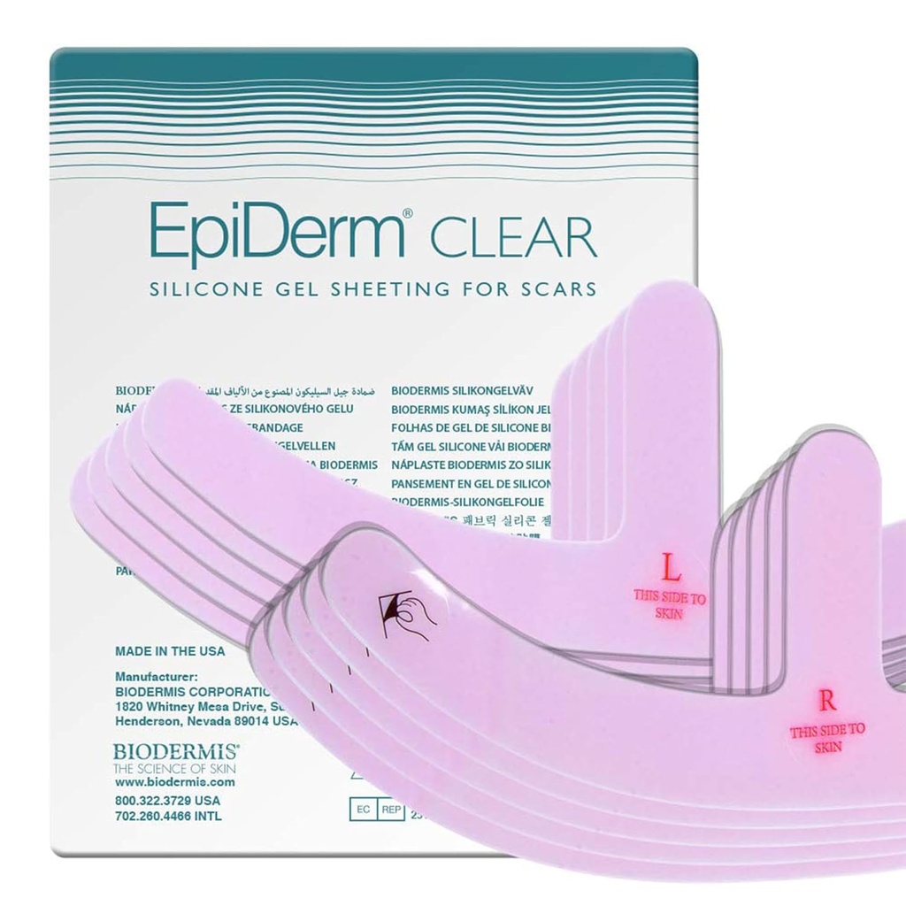 Epi-Derm Mastopexy Anchor Shape Silicone Tape - Anchor Design skræddersyet til Brystreduktion Inddrivelse - Hjælper Glat & Fade Scars - Premium- Grade Silicone, Genbruges & Afvaskelig - Klar, 5-par