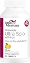 Bariatric Advantage Chewable Ultra Solo med jern - Once- Per- Day Daglig Multivitamin - for patienter - med thiamin, vitamin A & mere - Gluten Free - Citrus - 90 tabletter