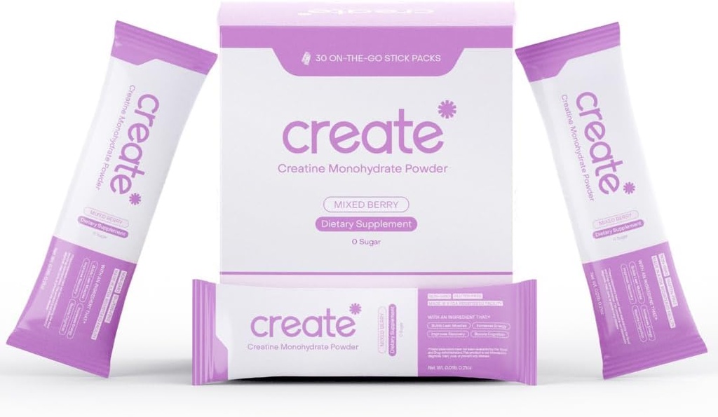 Opret Single Serve Creatin Monohydrat Powder - 5g Creapure Creatin Creatin Mead124; Redefining Strength, Energy & Recovery Mead124; Sugar- Free, Vegan, Non- GMO Mead124; Blandet Berry Mead124; 30 Bærbare Pakker