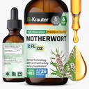 BIO KRAUTER Motherwort Tinktur - Motherwort Herbal Extract - Flydende supplement til kvinders sundhed - Promote Calm - Alkohol & Sukker Free - Vegan Drops 2 Fl.Oz.
