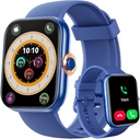 ENOMIR Smart ur til kvinder mænd (svar / gør opkald) kompatibel med iPhone / Android / Samsung, Alexa Build- in, [1.91 "HD Screen] Vandtæt Fitness ur med hjertefrekvens / søvn / SpO2 skærm (blå)