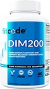 Fitcode Diindolylmethan DIM Supplement for mænd - Advanced Dim 200mg med Dim plus Bioperine for Enhanced Absorption - Vegan Non- GMO Hormone Balance Supplement for Enhanced Energy Mood and Performance