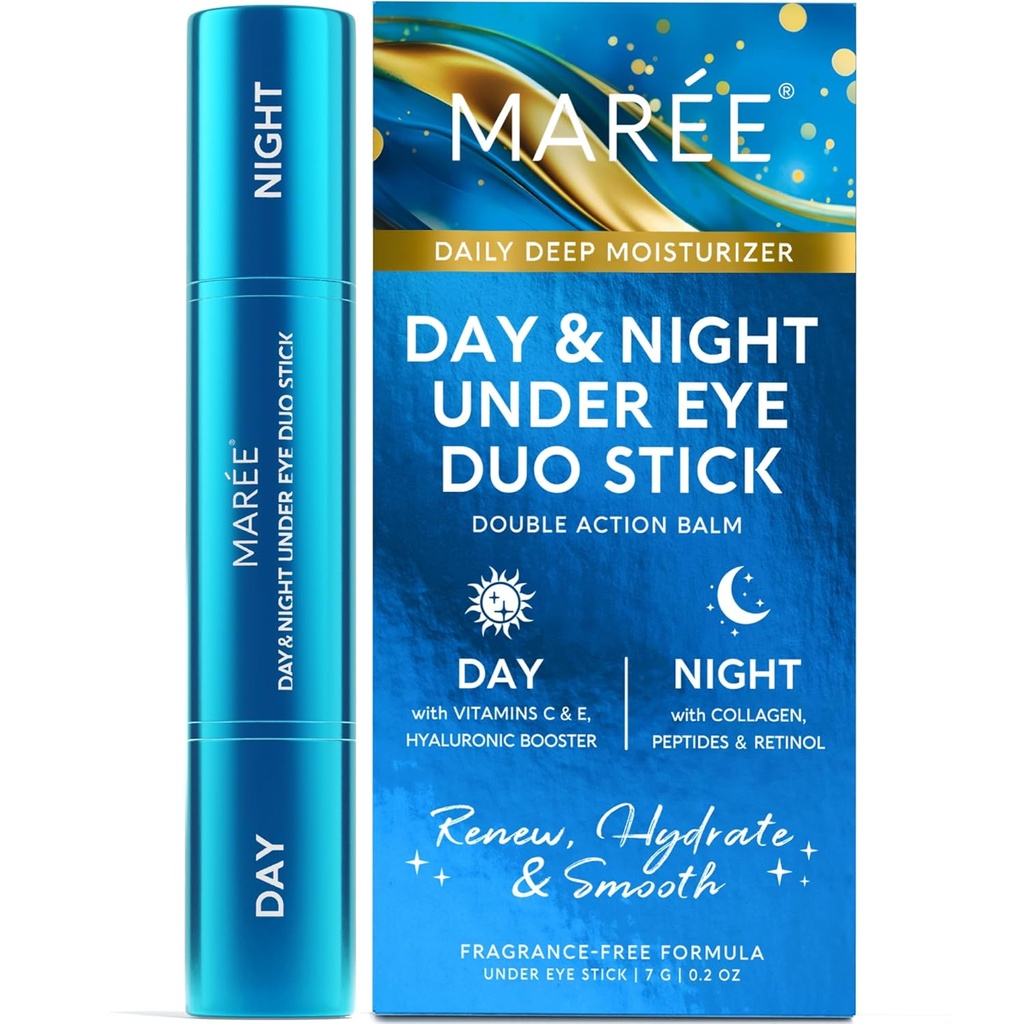 MAREE under Eye Balm Stick - Under Eye Brightener til mørke cirkler Anti- aging Face Moisturizer - Hyaluronic Acid C-vitamin Serum & Retinol Cream hudpleje - Rynke Stick Hydrating Retinol Balm