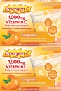 Emergen- C 1000mg C-vitamin pulver, med antioxidanter, B Vitaminer og elektrolyter, C-vitamin Kosttilskud til immunforsvar, Koffein Free Drikke Mix, Tangerine Flavor - 60 Grev / 2 Måned Supply