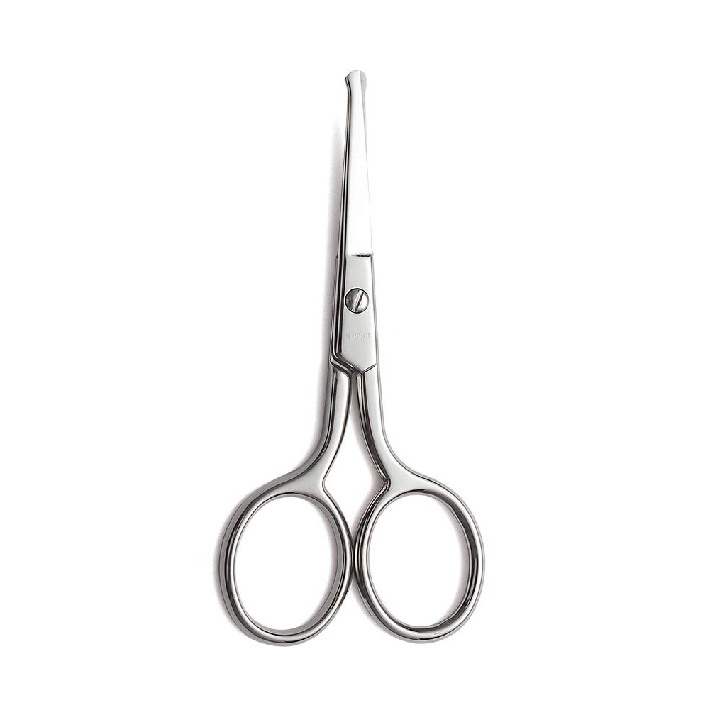LIVINGO Premium Manicure Afrunded Tip Saks Multipel rustfrit stål Cuticle Pedicure Beauty Grooming Kit til søm, Øjenbryn, Eyelash, tør hud, Næsehår 3,5 tommer