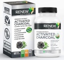 Renew Actives Aktiveret kul Supplement 1100MG per 2 kapsler - fordøjelsesstøtte & Tandblegning Formel, Ingen kunstige ingredienser - Lavet i Canada - 60 kapsler