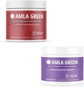 Amla Powder & Green Tea Superfood Supplement, Antioxidant Support, Lavet med Hibiscus (90 portioner) & Elderberries (30 portioner), Organic, Vegan