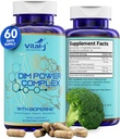4-in-1 DIM Potent Complex 300mg - Østrogen Balance og Metabolisme, Energi & Menopause Support Supplement med Bioperine (x4), Calcium og Broccoli Extract - for kvinder og mænd 60 Servering