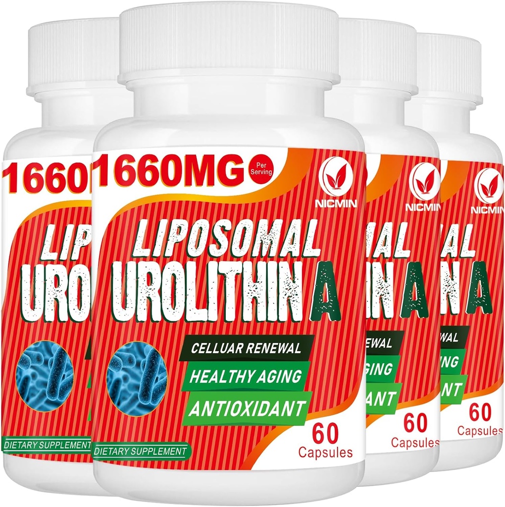1660MG Urolithin A Supplement - Liposomal Urolithin 240 Kapsler