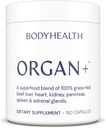 BodyHealth orgel + Grass- Fed Glandulær orgel Complex, Grassfed Beef orgel Supplement, Dessicated Beef Lever, Heart, Nyre, Pancreas, Milten, Non GMO, Adrenal, Supplement, (150 kapsler)