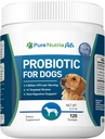 Dog Probiotics Dog Supplements - for Dog Diarrhea, Upset Stomachs, Yeast, Gas, Dog Allergy and Dog Immune System Support - Made in USA - 12 Targeted Strains 5 Billion CFU - 120 Scoops