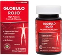 Globulo Rojo jerntilskud - Kosttilskud piller med høj potens Jern & B vitaminer, 60 tabletter