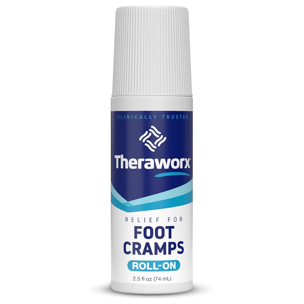 Theraworx Relief til fodkramper, hurtigvirkende fodkrampe Relief Roll - On - 2,5 Oz - 1 Greve