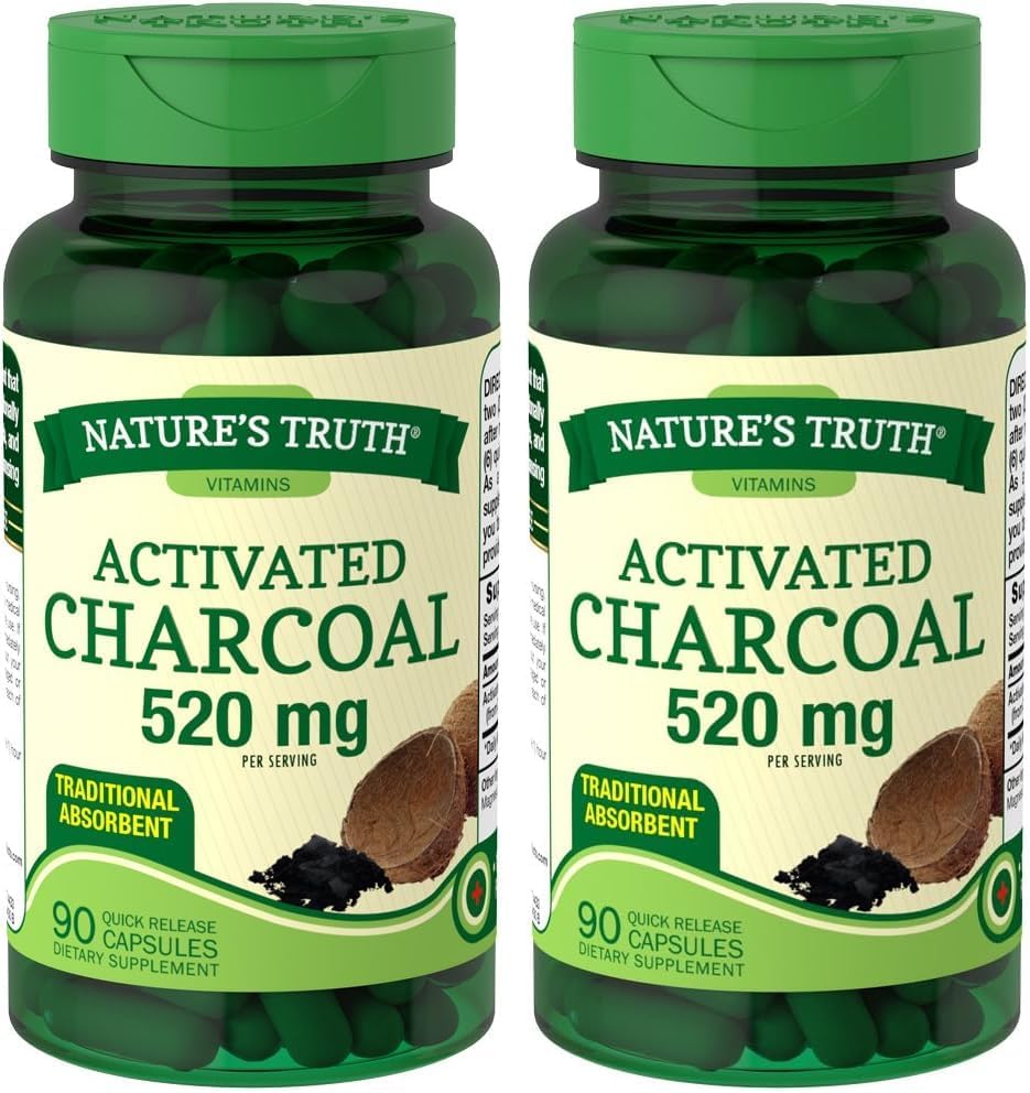Naturens sandhed Aktiveret Charcoal, 2 Pack