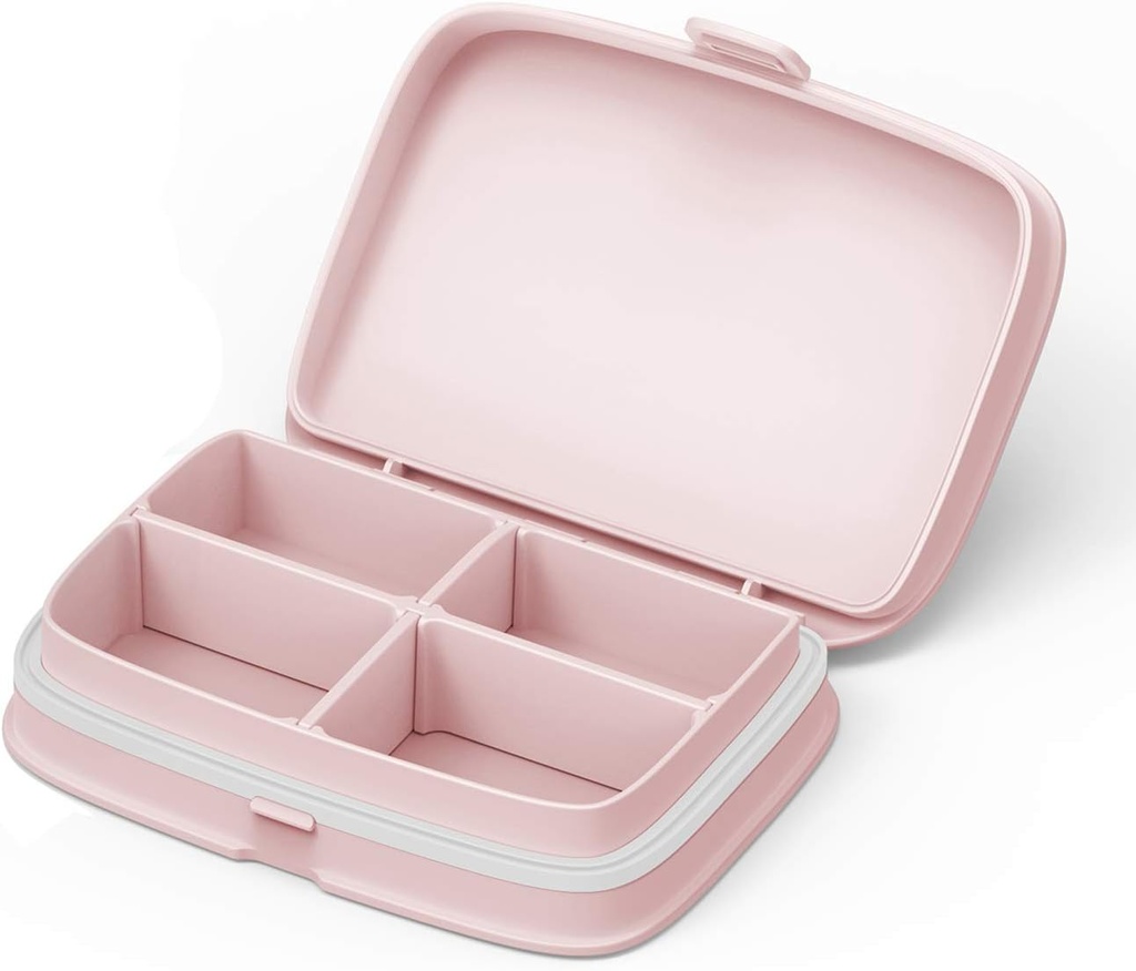 Slim Pill Case - Bærbar Pill Organizer med flytbare komponenter - Bladsikker Pill Holder til daglig medicin