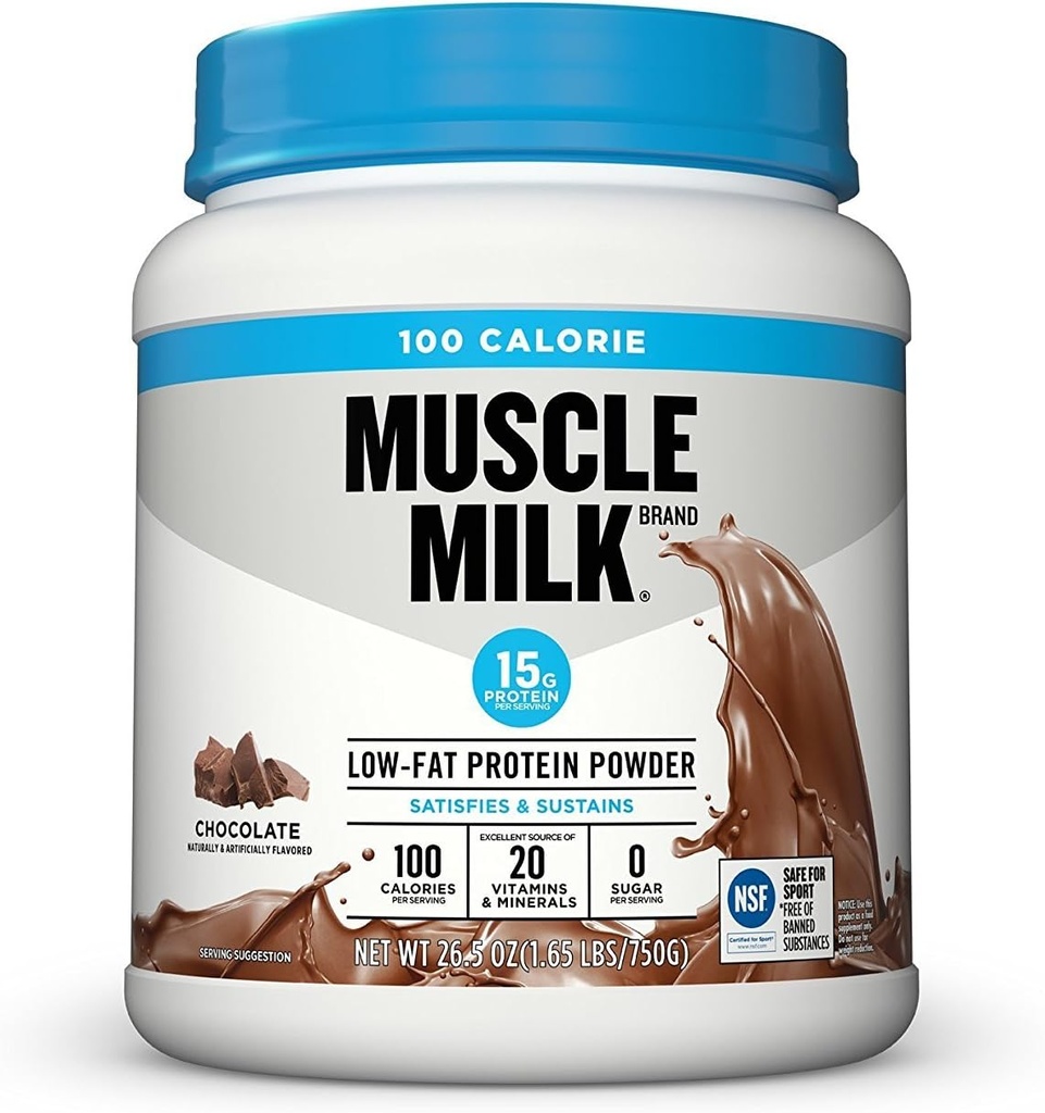 Muskelmælk ZERO, 100 Calorie Protein Powder, Chokolade, 15g Protein, 1,65 Pund, 25 Servere