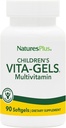 NaturesPlus Børns Vita- Gels Multivitamin, Natural Orange Flavor - 90 Softgels, Pack of 2 - Gluten Free - 180 Total Servering