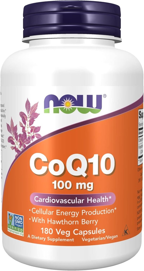 CoQ10 med Hawthorn Berry Vegetarian, 100 mg, by Now Foods