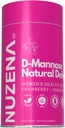 Nuzena D- Mannose + 1000mg med Cranberry 150mg, Pack of 60 Natural Defense Urinary Tract Support Kapsler med Hibiscus Flower 100mg og Mælkebøtte 100mg Per Servering af 2 Kapsler