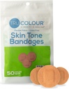 Trus- farve Skin Tone Spot Bandager, genopladelig taske (50 Greve) - fleksibel, vandtæt, PFAS- Free Adhesive Strips Hjælp Beskytte Blistere, Pimples, Pokes - Olive