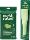 Earth Rated Clean & Call Bundle - Inkluderer 70 Fragrance- Free Pet Eye Wipes & 1 Stor berigelse Legetøj