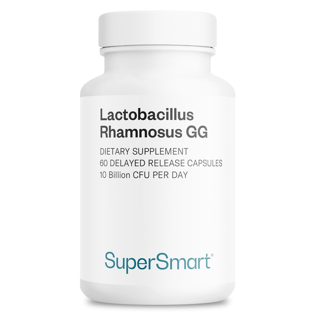 Supersmart - Lactobacillus Rhamnosus GG 10 Millioner CFU per dag (LGG Probiotisk med Inulin) - fordøjelsestilskud & immunforsvar - vaginal Flora Health