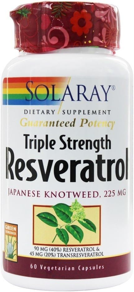 Solaray Triple Strength Resveratrol - 225 mg - 60 Vegetarian Capsules