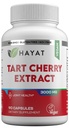 HAYAT Vitaminer Vegan Natural Tart Cherry Extract 3000 MG, 3 Måned Supply, Potent 10: 1 Extract, All Natural, Certified Halal, 90 Kapsler,
