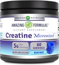 Amazing Formulas Micronized Creatin Monohydrat Powder Supplement- 124; 5000 mg Per Serving - 124; Ideal Pre & Post - træningstillæg 124; Made in USA (12,6 Oz - 124; Blue Rasbperry, Blue Raspberry)