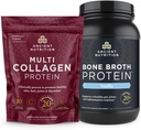 Ancient Nutrition Multi Collagen Protein Powder, Unflavored, 100 Servings + Bone Broth Protein Powder, Vanilla, 40 Servings
