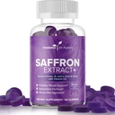 Saffron Extract Gummies med Passionflower & Vitamin D2 - Saffron Kosttilskud til Mood Support, fordøjelse, & Energi 60 Servering