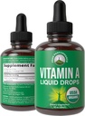 USDA Organic Vitamin A Liquid Drops Supplement. Vegansk Høj Biotilgængelighed for Øje, Hud og Knogle. for voksne, Mænd, Kvinder, Børn. Organisk VIT A Oil Retinyl Palmitat. Gluten Free, Zero Sugar
