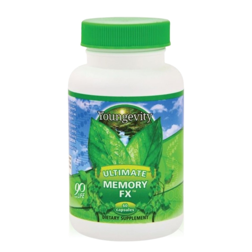 Youngevity Ultimate Memory FX ™: Ginkgo Leaf, Periwinkle Herb + Vitaminer til støtte for hjernefunktion og hukommelse - hjerne sundhed, hukommelse retention supplement (60 kapsler)