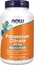 Now Foods, Kalium Citrate 99 mg, understøtter elektrolytbalance og normal pH *, Essential Mineral, 360 Veg kapsler